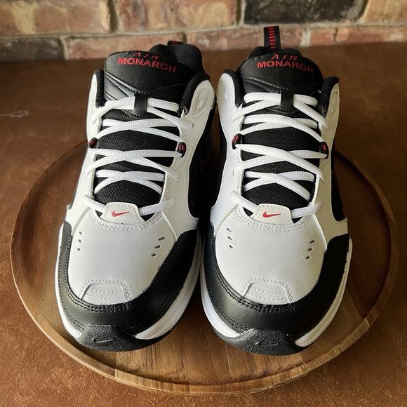 Nike Air Monarch IV Men\'s 10 Wide White Black Red Walking Shoes Sneakers main image 5